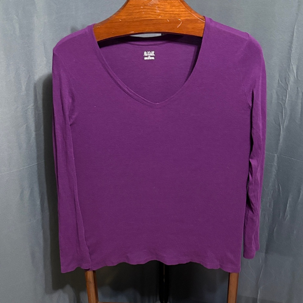 a.n.a Deep Purple Long Sleeve Top